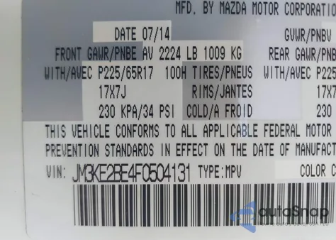 2015 Mazda Cx-5 Sport from USA, damaged, VIN JM3KE2BE4F0504131